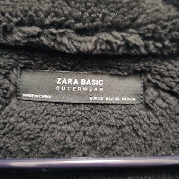 Zara black suede basic outerwear jacket. Great for cool weather. - Picture 3 of 5